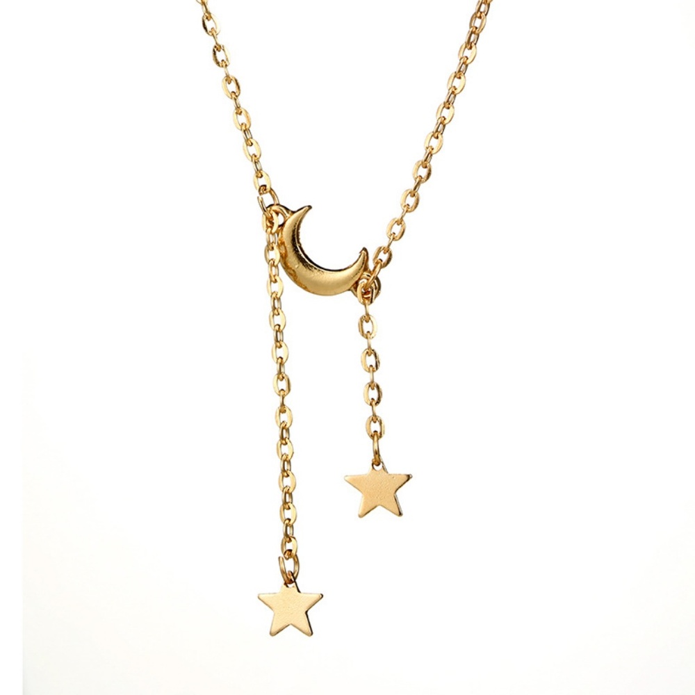 Moon and Stars dangle Necklace - Picture 6 of 9